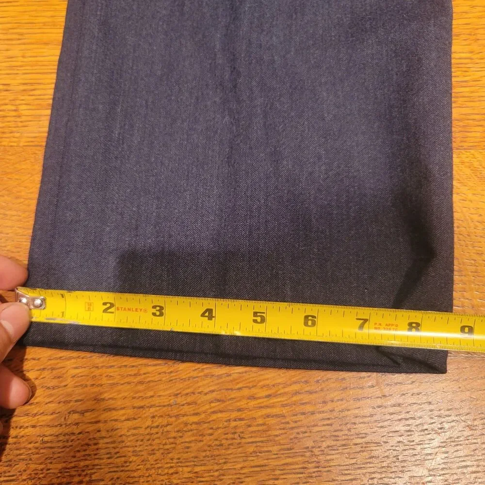 Banana Republic Tailored Slim Fit Wool Stretch Pants 36x34 Gray